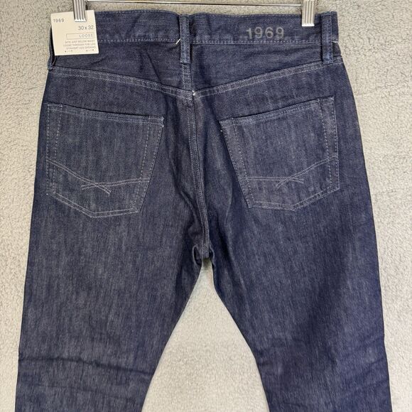 S GAP Jeans Mens 30X32 Regular Blue Denim Loose Fit Straight Leg NWT - Picture 8 of 11